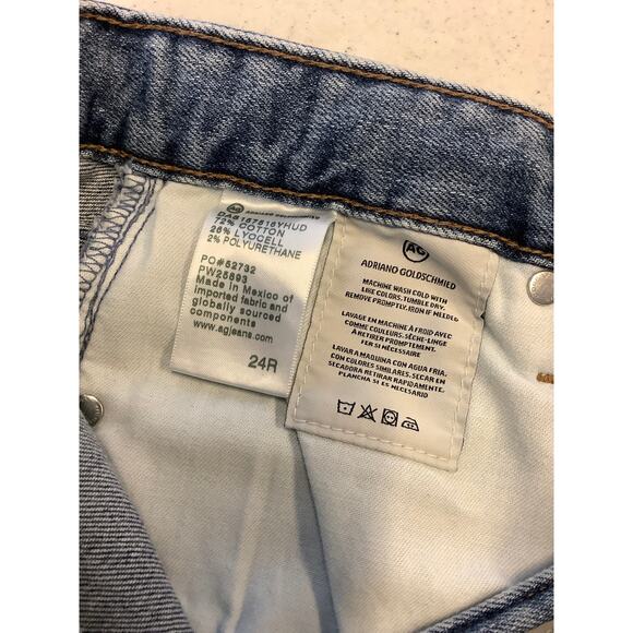 Adriano Goldschmied Women's 24 Blue Denim Ex-Boyfriend Slouchy Slim Jeans A13-5 - Picture 9 of 9